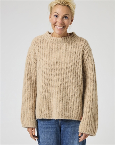 Lene Beier x Lind - LBKaffetid Strik - Sand